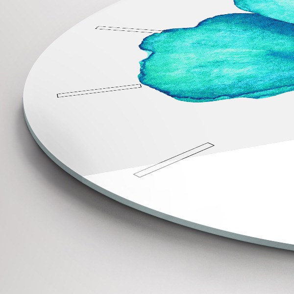 Kerek fali üvegóra Türkiz nyári pillangó