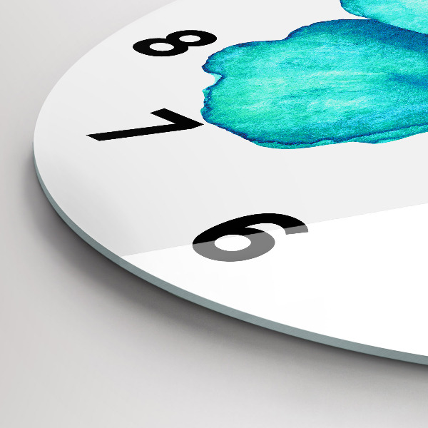 Kerek fali üvegóra Türkiz nyári pillangó