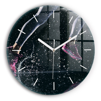 Kerek fali üvegóra Egészséges életmód - futás