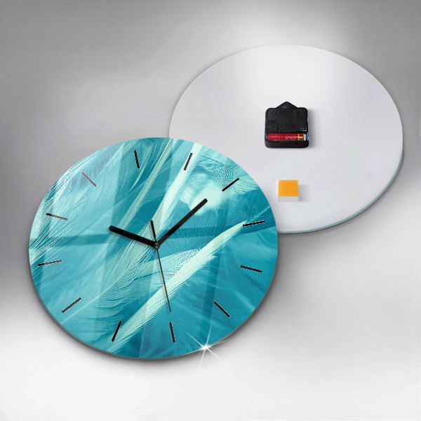 Kerek fali üvegóra Zöld türkiz vintage