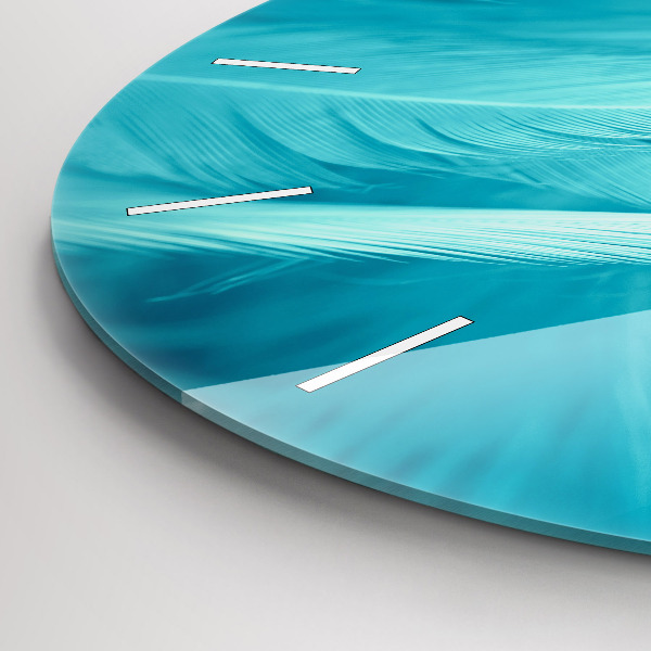 Kerek fali üvegóra Zöld türkiz vintage