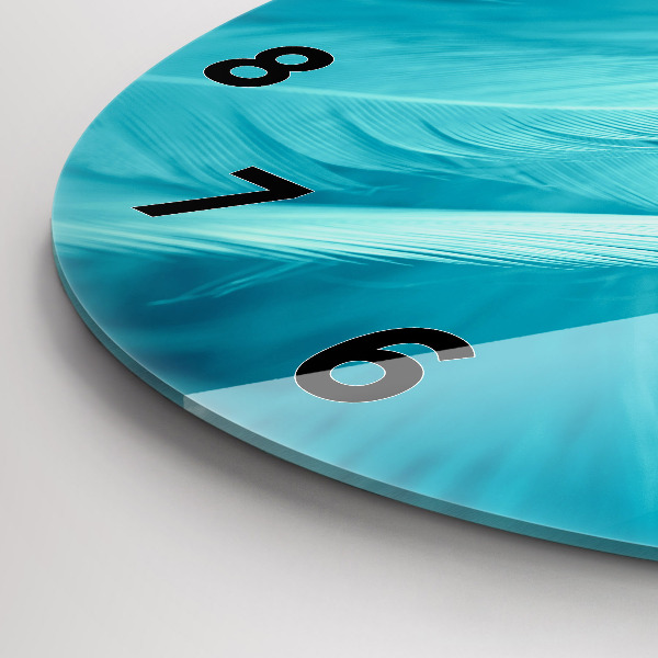 Kerek fali üvegóra Zöld türkiz vintage