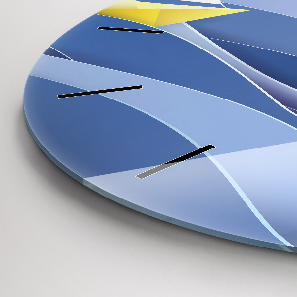 Kerek fali üvegóra Origami színes vitorlások