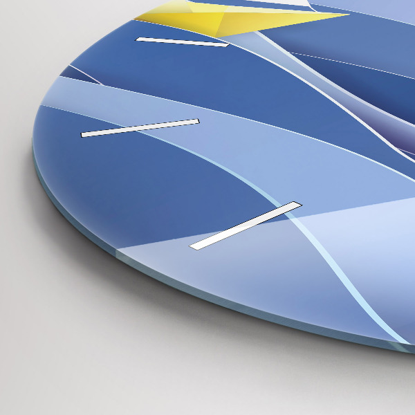 Kerek fali üvegóra Origami színes vitorlások