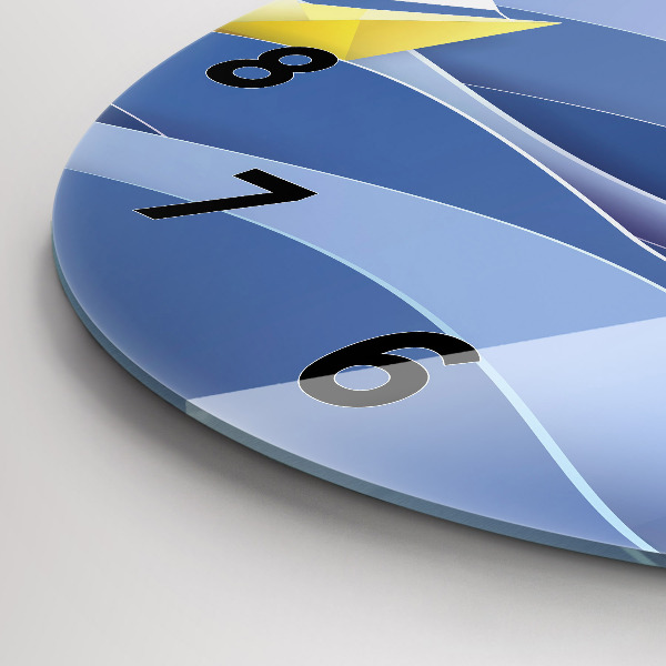 Kerek fali üvegóra Origami színes vitorlások