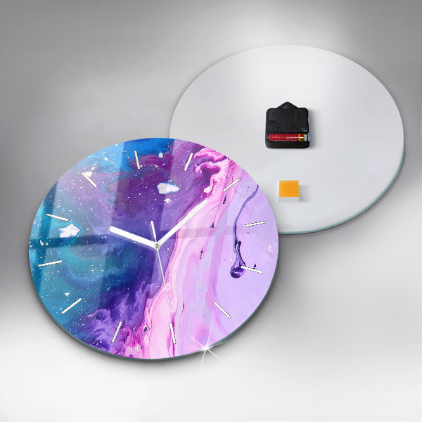 Kerek fali üvegóra Színes háttér