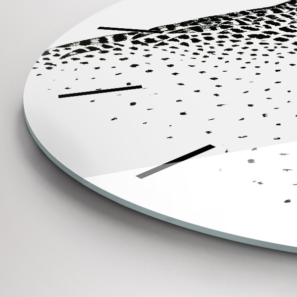 Kerek fali üvegóra Rajzolt bagoly szemüveggel