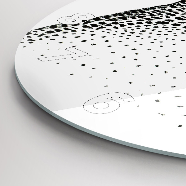 Kerek fali üvegóra Rajzolt bagoly szemüveggel