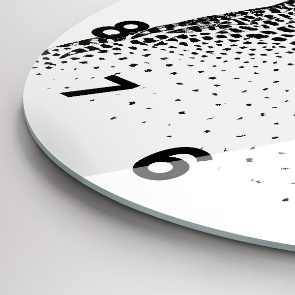 Kerek fali üvegóra Rajzolt bagoly szemüveggel