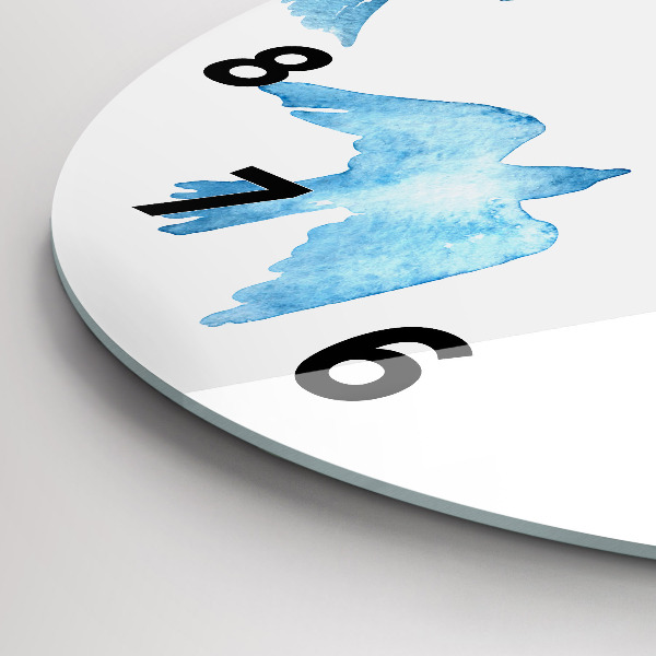 Kerek fali üvegóra Repülő kék madarak