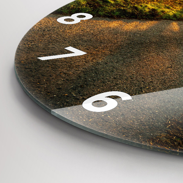 Kerek fali üvegóra Köd napkeltekor