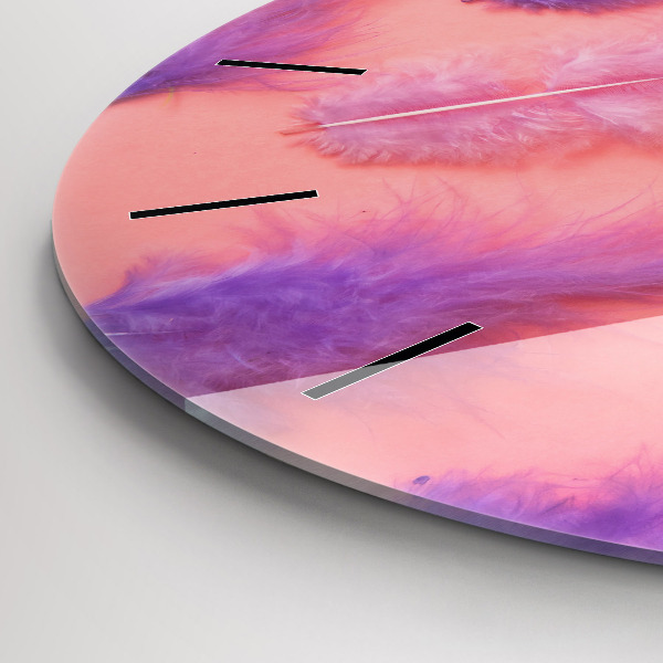 Kerek fali üvegóra Színes tollak