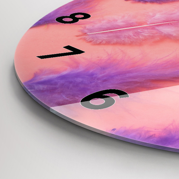 Kerek fali üvegóra Színes tollak