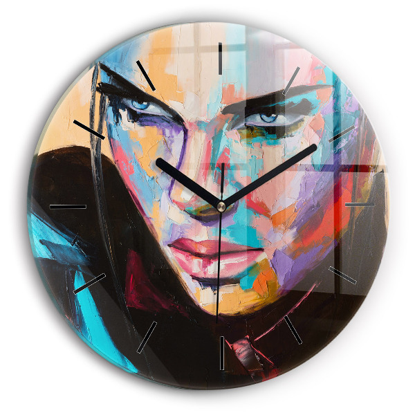 Kerek fali üvegóra Egy nő portréja