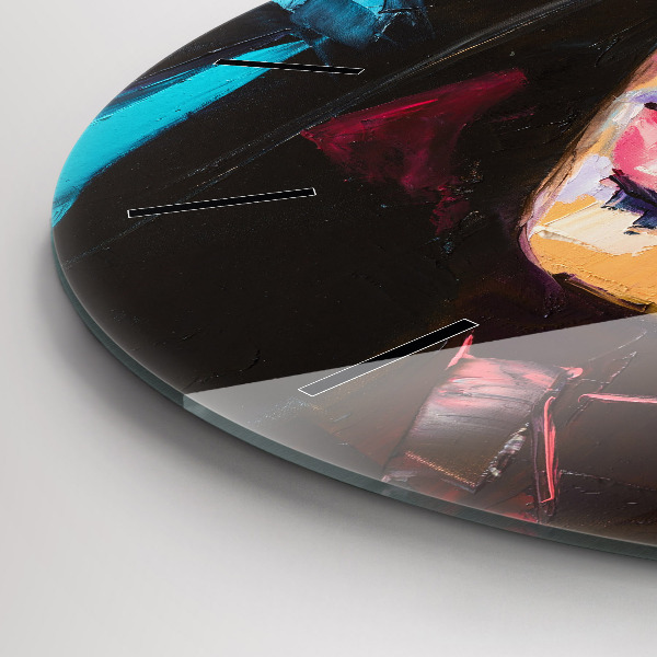 Kerek fali üvegóra Egy nő portréja