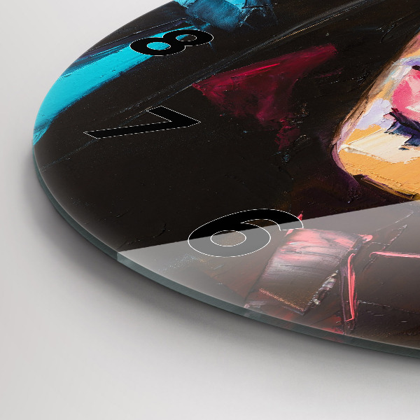 Kerek fali üvegóra Egy nő portréja