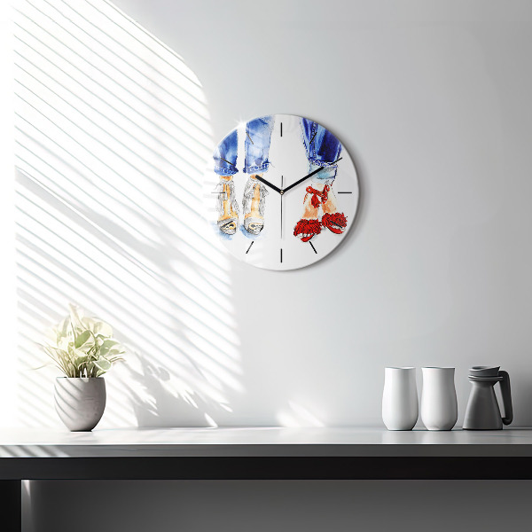 Kerek fali üvegóra Női magassarkú