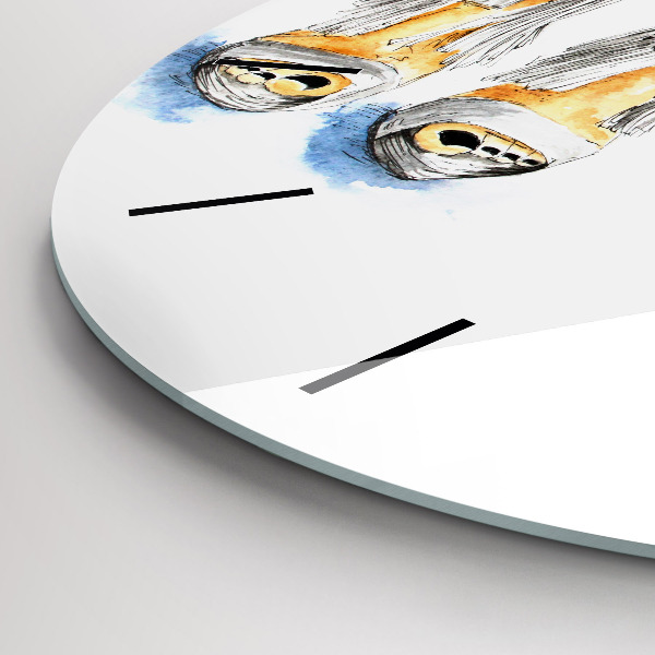 Kerek fali üvegóra Női magassarkú