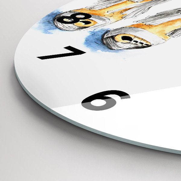 Kerek fali üvegóra Női magassarkú