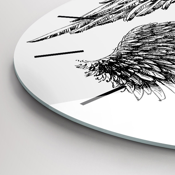 Kerek fali üvegóra Angyal szárnyai