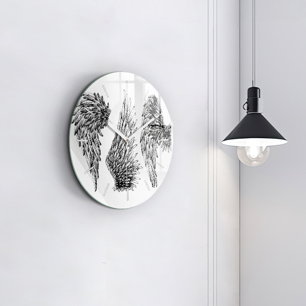 Kerek fali üvegóra Angyal szárnyai