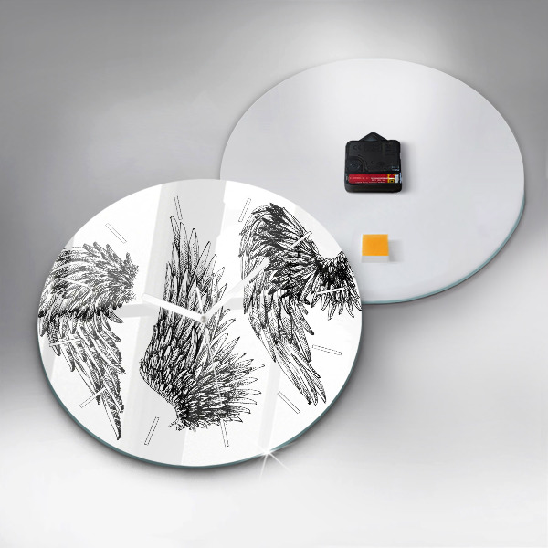 Kerek fali üvegóra Angyal szárnyai