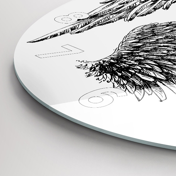 Kerek fali üvegóra Angyal szárnyai