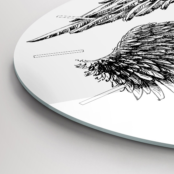 Kerek fali üvegóra Angyal szárnyai