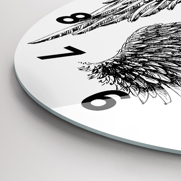 Kerek fali üvegóra Angyal szárnyai