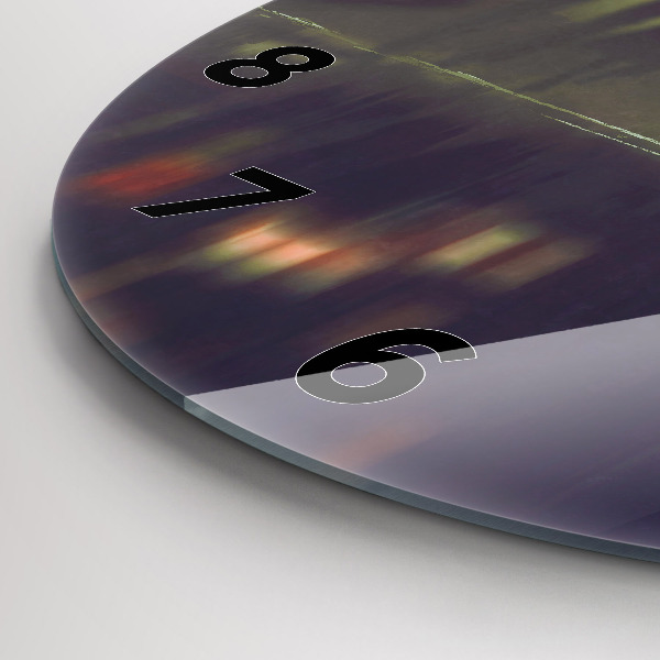 Kerek fali üvegóra Emberek esernyővel