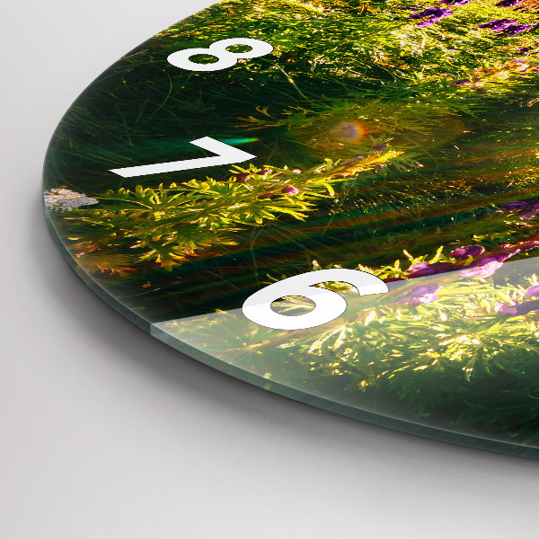 Kerek fali üvegóra Levendula rét