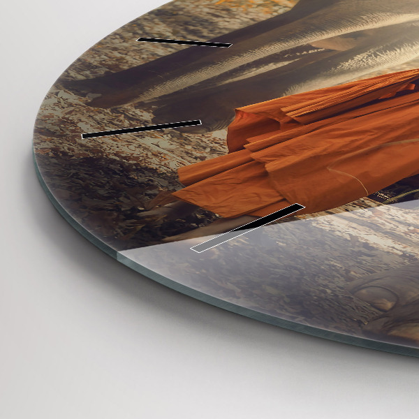 Kerek fali üvegóra Szerzetes vezető elefánt