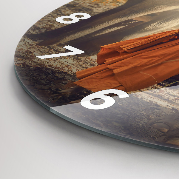 Kerek fali üvegóra Szerzetes vezető elefánt