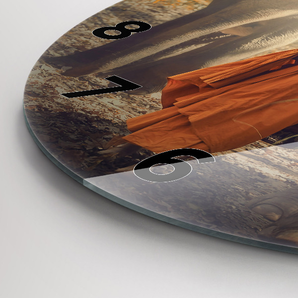 Kerek fali üvegóra Szerzetes vezető elefánt