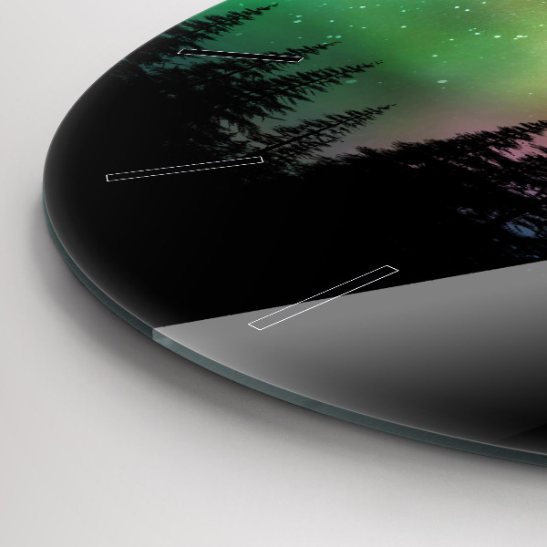 Kerek fali üvegóra Északi fény