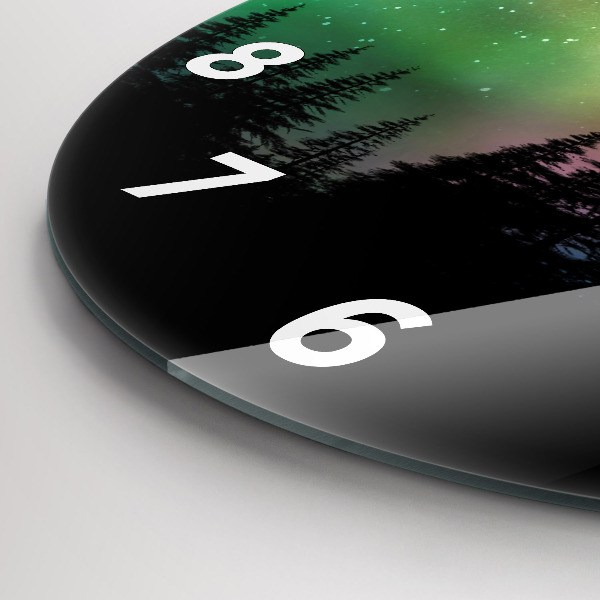 Kerek fali üvegóra Északi fény