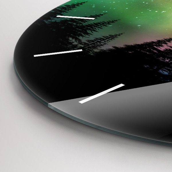 Kerek fali üvegóra Északi fény