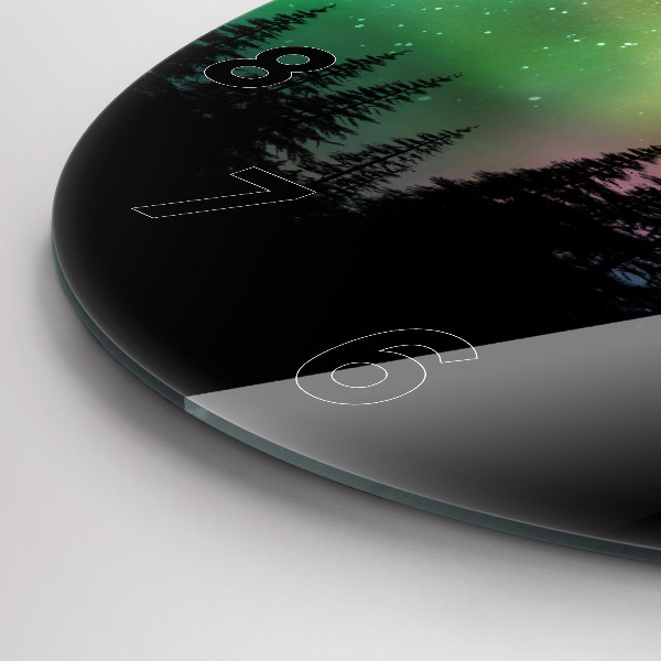 Kerek fali üvegóra Északi fény