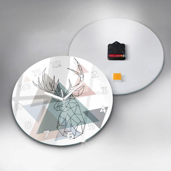 Kerek fali üvegóra Rénszarvas skandináv stílusban