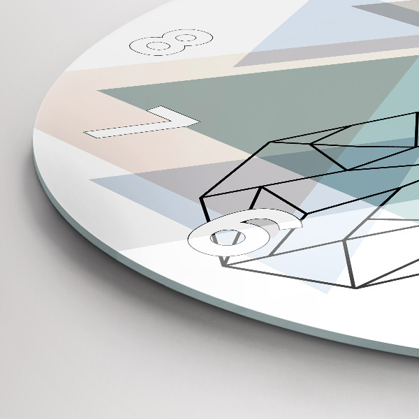 Kerek fali üvegóra Rénszarvas skandináv stílusban