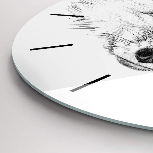 Kerek fali üvegóra Grafikus rókafej