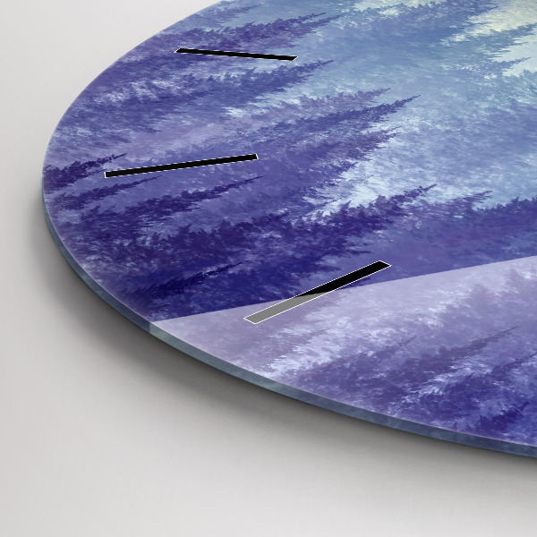 Kerek fali üvegóra Erdő a ködben