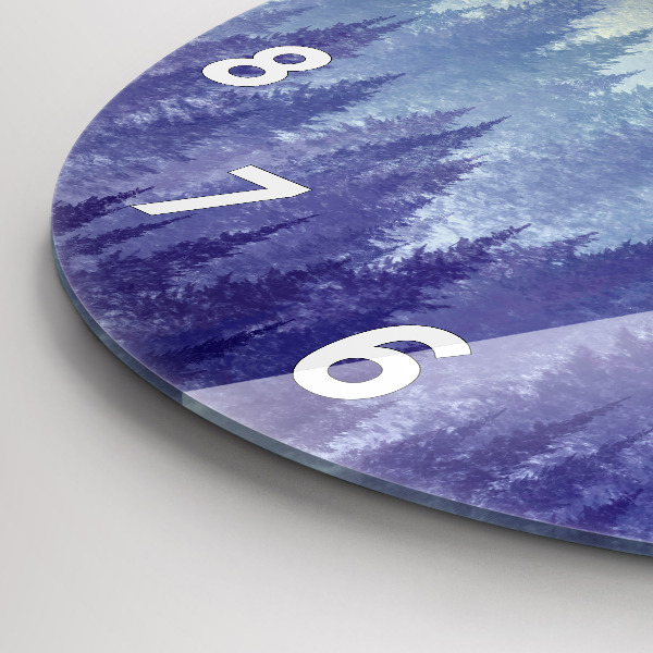 Kerek fali üvegóra Erdő a ködben