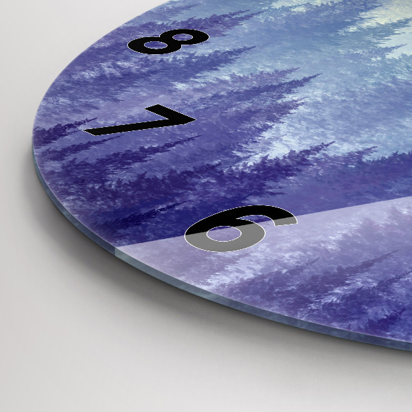 Kerek fali üvegóra Erdő a ködben