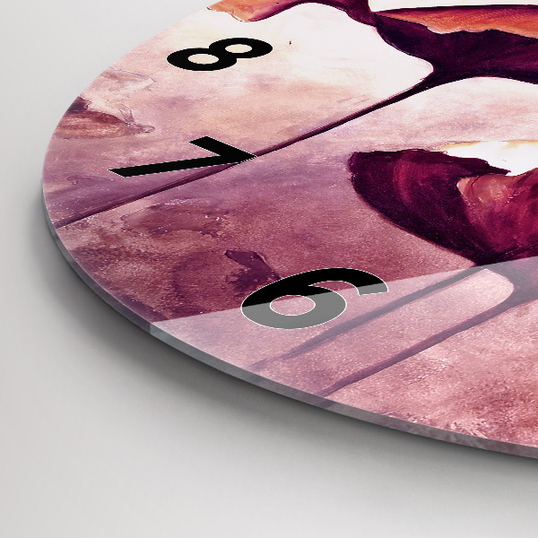 Kerek fali üvegóra Virágzó mák