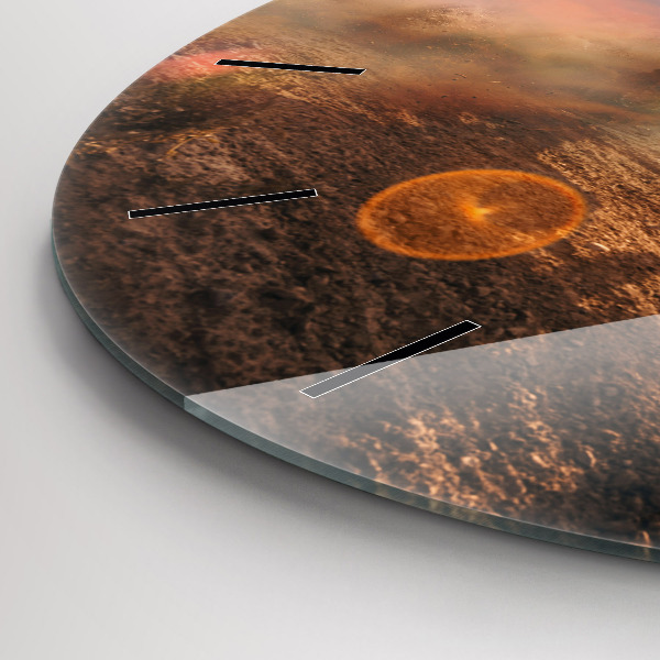 Kerek fali üvegóra Ember egy motorkerékpáron