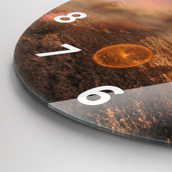 Kerek fali üvegóra Ember egy motorkerékpáron