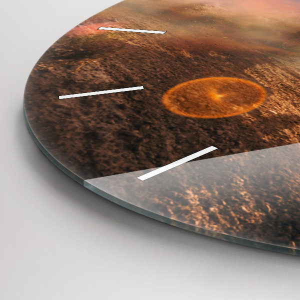 Kerek fali üvegóra Ember egy motorkerékpáron