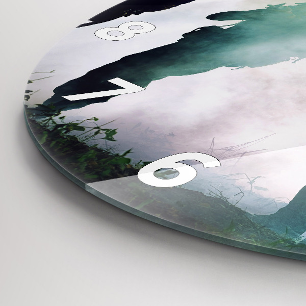 Kerek fali üvegóra Hadsereg az erdőben katonák