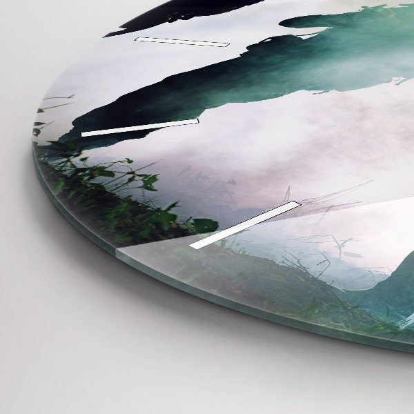 Kerek fali üvegóra Hadsereg az erdőben katonák